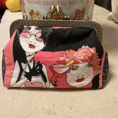 専用❣️ ロラライハリス　salonレアパネル　がま口　ポーチ　ハンドメイド レトロデザイン がま口 ポーチ ロラライハリス サロン - メルカリ
