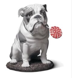 新品・未開封　LLADRO ブルドッグ 磁器製 置物　正規品　メーカー箱入りのサムネイル
