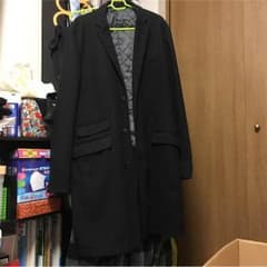 パリス様専用 ロングチェスターコート ブラックのサムネイル