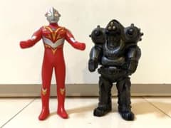 ソフビ　ウルトラマン　ウルトラマンメビウス、インペライザー　対決セット