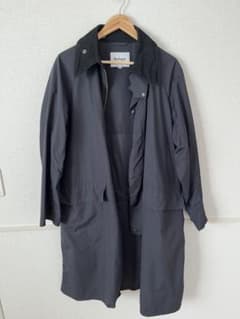 Barbour エクスモア ナイロン ミドルレングスコート（ネイビー／38