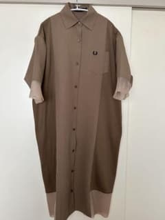 FRED PERRYシアーニットシャツドレス - メルカリ