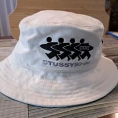 STUSSY × CDG バケットハット ホワイト S/M美品