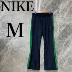 ナイキ メンズ M 紺 トラックパンツ ジャージ サイドライン メッシュ 美品
