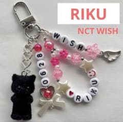 NCT WISH リク 推し活 黒猫 ビーズキーホルダー トレカ y2k 韓国