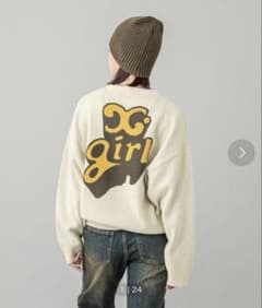 X-girl POP LOGO JACQUARD KNIT TOPのサムネイル