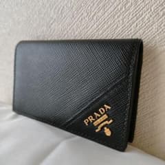 新品未使用級 PRADA サフィアーノ 三角ロゴ 名刺入れ カードケース