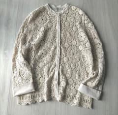 TORRAZZO DONNA クロシェ編み ノーカラーシャツ カーディガン - メルカリ