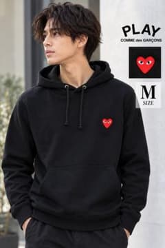 COMME des GARÇONS コムデギャルソン プレイ パーカー 黒 Mのサムネイル