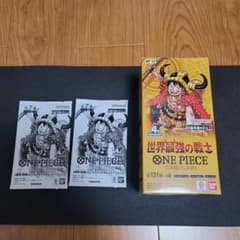 未開封 テープ付き ワンピースカード 世界最強の戦士1BOX プロモ2パック付のサムネイル