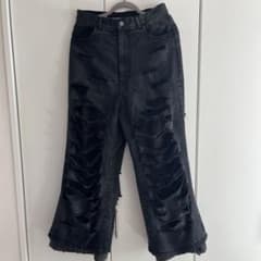 完売品　GRANCY ダメージ スウェットドッキングデニムパンツのサムネイル