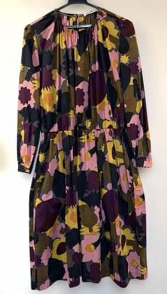 希少　mina perhonen フラワーバスケット　ワンピース　ピンク38 希少 mina perhonen フラワーバスケット ワンピース ピンク38 | Mercari