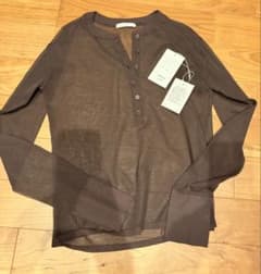 anuke 2026SS Sheer Henley Knit ブラウン - メルカリ