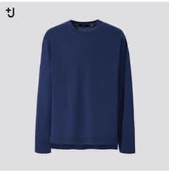 UNIQLO +J シルクコットンクルーネックセーター　ネイビーのサムネイル