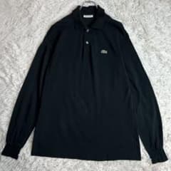 フランス製 LACOSTE ラコステ 長袖ポロシャツ　ブラック　サイズ4 フランス製 LACOSTE ラコステ 長袖ポロシャツ ブラック サイズ4 【公式