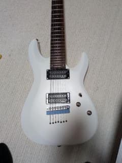 Schecter ホワイト エレキギター ケース無し - メルカリ