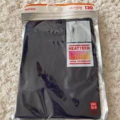【アイス様専用　新品】ユニクロヒートテック　Uネック　9分袖　130 ネイビーのサムネイル