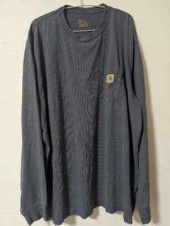 Carhartt ポケット長袖Tシャツ 2XL グレー ゆるだぼのサムネイル