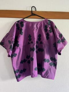 え*ま様 明仙リメイクトップス　紫　完売品　フリーサイズ　残布つきのサムネイル