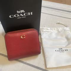 COACH 二つ折り財布 赤のサムネイル