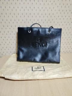 FENDI フェンディ トートバッグ エピ ブラック レザー A4 ヴィンテージ 
