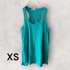 【美品】ターコイズ バックオープン タンクトップ XS レディース ヨガ