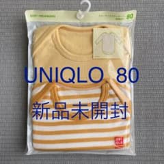 ユニクロ 肌着 ロンパース　80 長袖　新品未開封のサムネイル