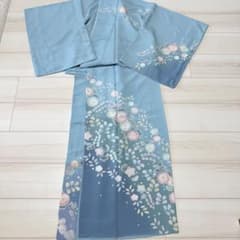 未使用 正絹 訪問着 着物 ブルー 辻が花柄 袷 作家もの トールサイズ 未使用 正絹 訪問着 着物 ブルー 辻が花柄 袷 作家もの トールサイズ