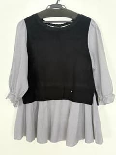 TO BE CHIC 黒と白のストライプチュニックのサムネイル