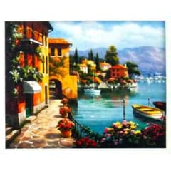 ダイヤモンドアート キット Quay in flowers 港 50х40 ダイヤモンドアート キット Quay in flowers 港 50х40 - メルカリ