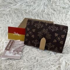 ✨未使用級・備品付き✨ 印傳屋 二つ折り財布 フォルキィ アラベスク バイカラー ✨未使用級・備品付き✨ 印傳屋 二つ折り財布 フォルキィ アラベスク