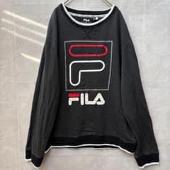 FILA フィラ スウェット トレーナー 黒 ブラック L メンズ