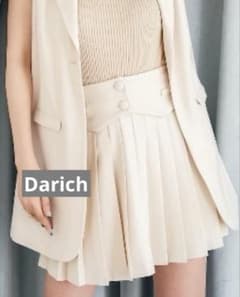 Darich コルセットプリーツミニスカート ベージュ