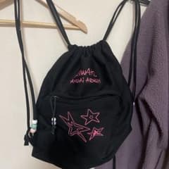 星刺繍ドローストリングバックパックのサムネイル