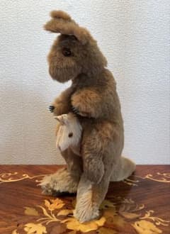 【オーストラリア】カンガルー 親子ぬいぐるみ ビンテージ モヘア調のサムネイル