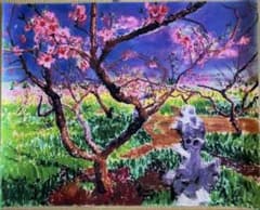 周春芽　超大判版画作品『春　pink blossom』村上隆　奈良美智　草間彌生 周春芽 超大判版画作品『春 pink blossom』村上隆 奈良美智 草間彌生