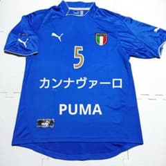 ファビオ・カンナヴァーロ　イタリア代表 ユニフォーム 5 イタリア代表 カンナヴァーロ ユニフォーム カンナバーロ ゲームシャツ