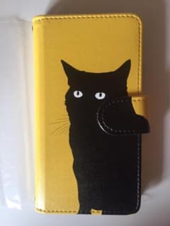 oloさん専用 くろねこシリーズ★スマホ手帳型ケース  iPhoneSEのサムネイル