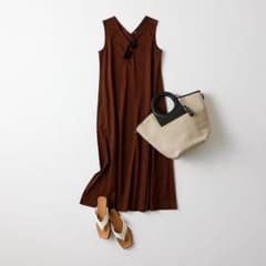マーセライズコットン　Aライン　ワンピース　UNIQLO Sサイズのサムネイル