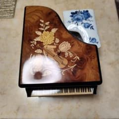 イタリア製　グランドピアノ型 オルゴール 象嵌細工 イタリア製 グランドピアノ型 オルゴール 象嵌細工 二つ - メルカリ