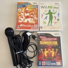【ジャンク】Wii ソフト3本＋マイク＆ヌンチャク 即購入OK 最終価格のサムネイル