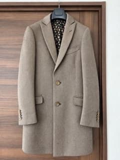 美品】ETRO エトロ チェスターコート ウール ヘリンボーン 総柄 46