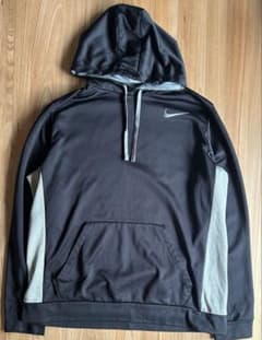 NIKE ナイキ THERMA-FIT プルオーバー パーカー XL 黒 グレーのサムネイル