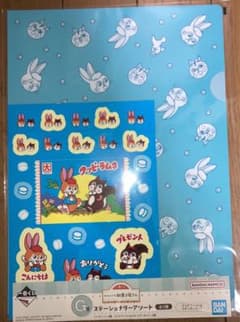 쿠피 라무네 이치 반 쿠지 클리어 파일 스티커 오모히데의 과자 가게