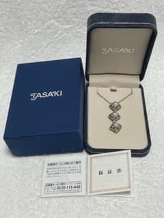 美品】田崎真珠 タサキ 淡水パール ネックレス 4.5mm×3P 箱 保証書付 