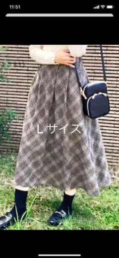 miyo みよさん　しまむらコラボロングチェックスカートのサムネイル