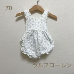 ラルフローレン　花柄サロペット　ポロ　フリル　オーバーオールのサムネイル