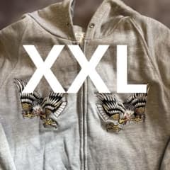 corefighter XXL グレー イーグル鷹刺繍スカパーカー - メルカリ