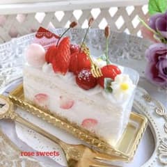 フェイクスイーツ♡さくらんぼのショートケーキ♡ - メルカリ