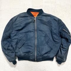 希少 90s 旧タグ アルファ MA-1 XL ネイビー IDEAL 人気色 - メルカリ